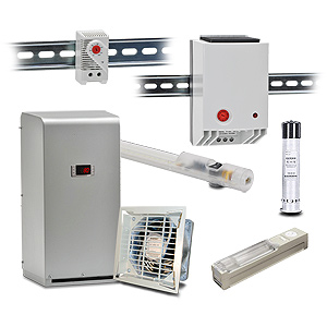 Enclosure cooling, heating, lighting and control