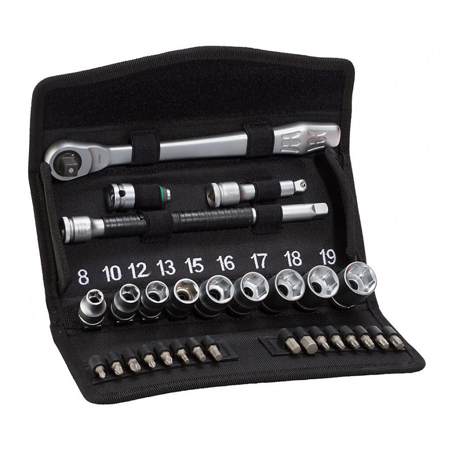 Wera sck Zyk met rat 29pc 3/8