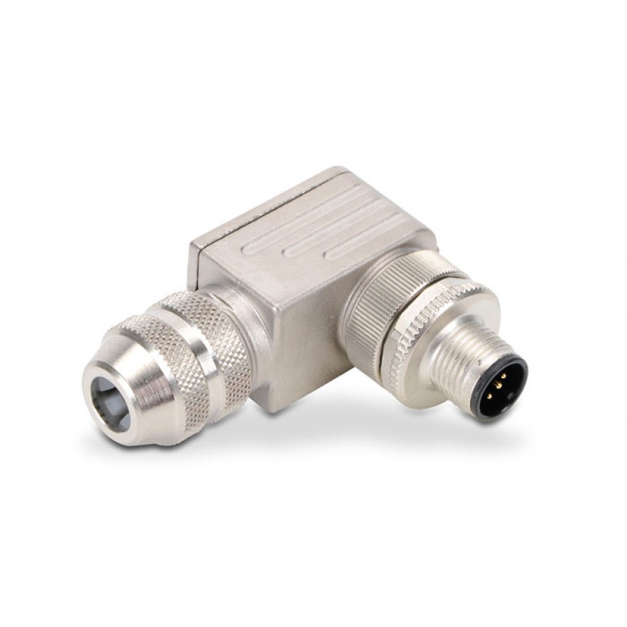 M12 90 deg male 5 pole 6-8mm
