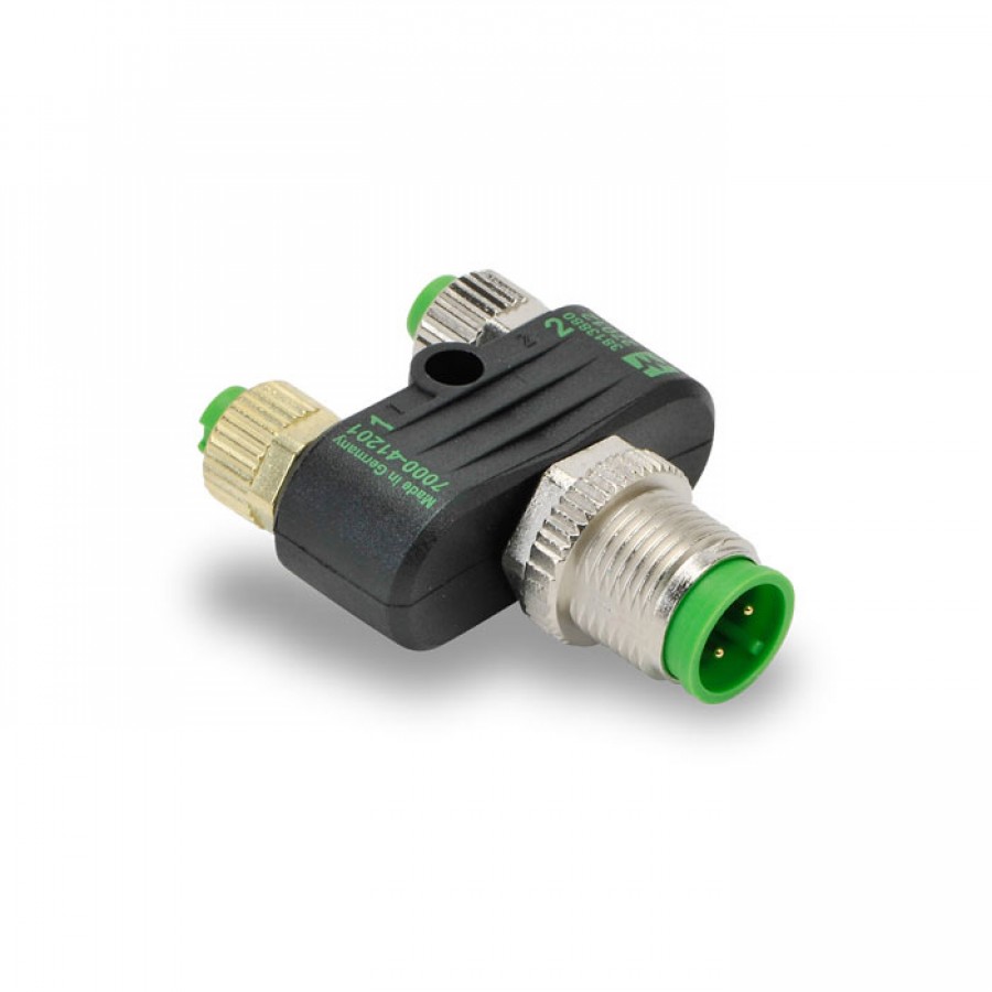 M12 T-Coupler 2 Branch moulded
