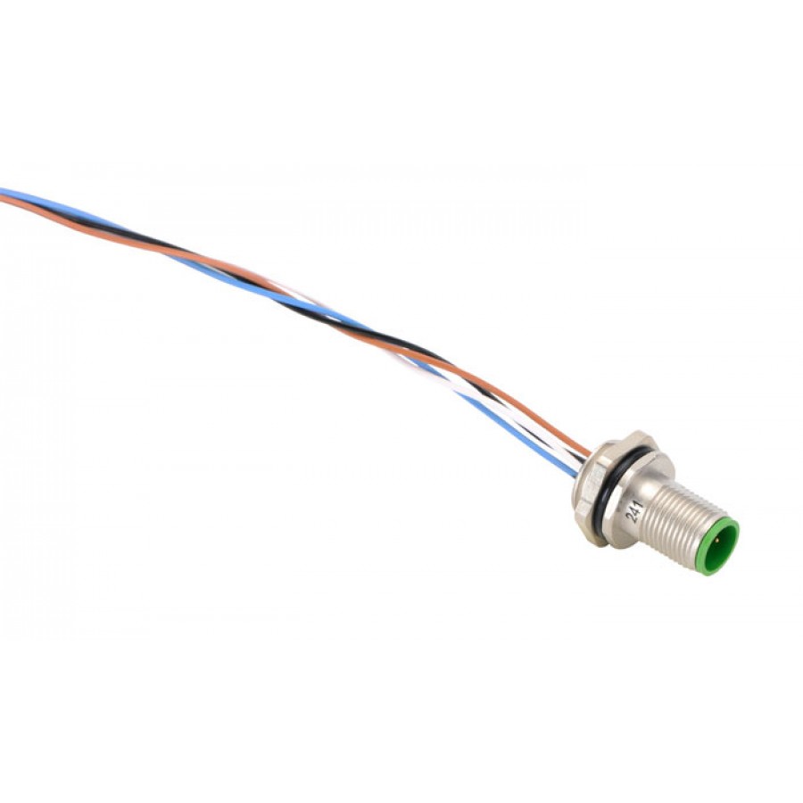 M12 Recep Male 4 pole 0.5Mtr