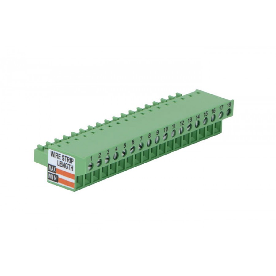 P2 term blk 18pin scrw