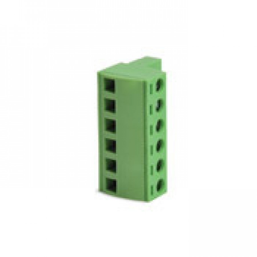 Plug 6 pole green, top entry