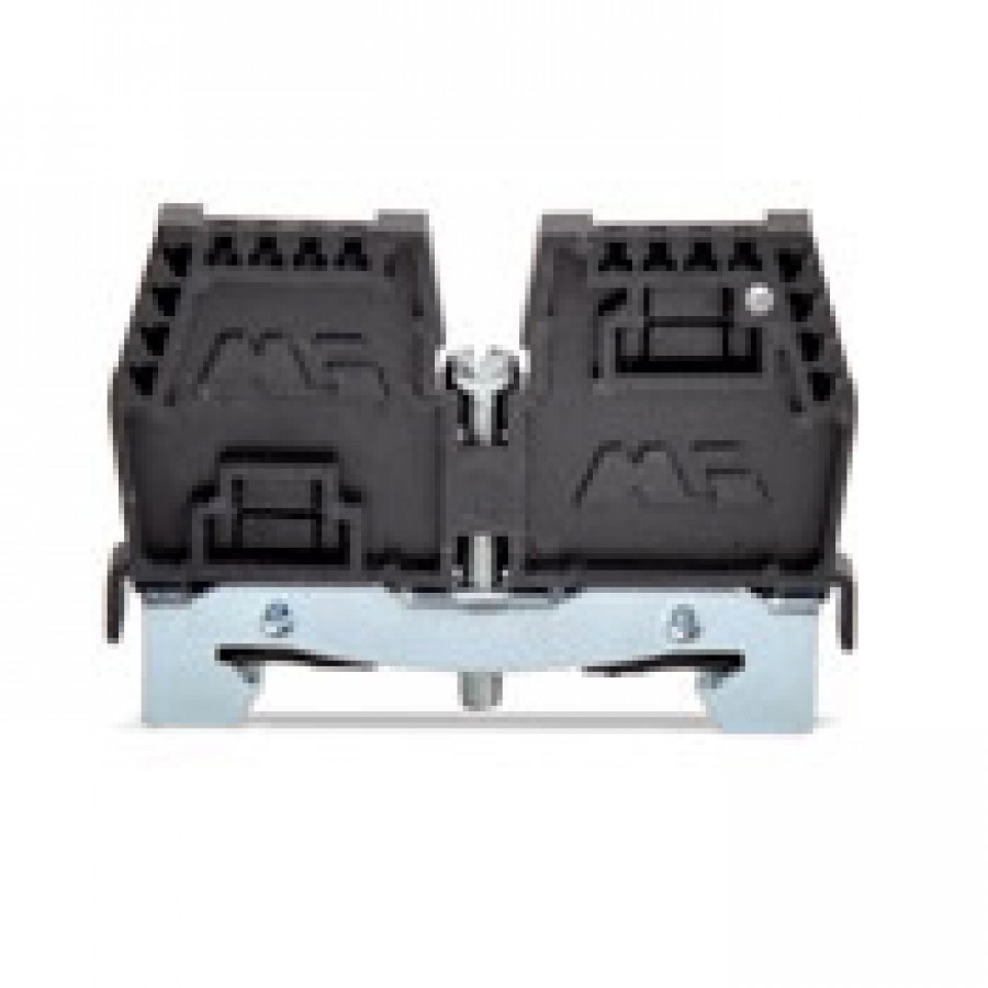 End bracket, black, 6mm wide