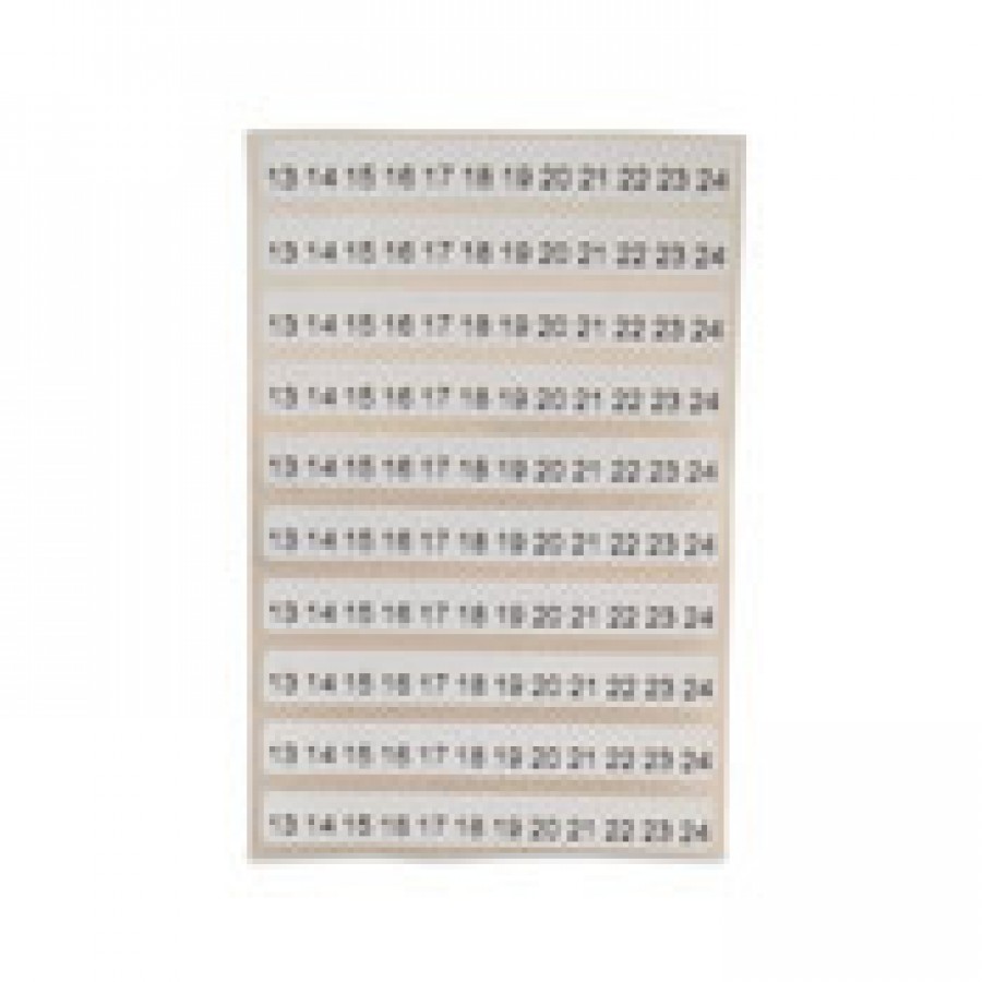 Labels 13-24 for P/I Terms