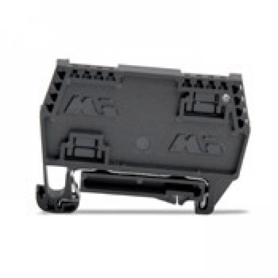 End bracket, black, 6mm 50 pk
