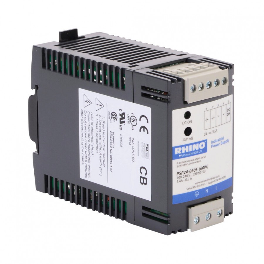 Slimline 24 Vdc 2.5 Amp P/S