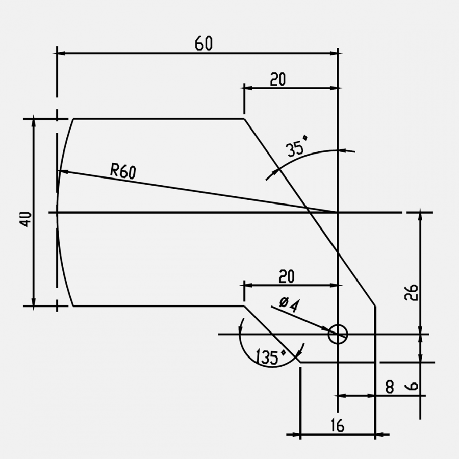 Paddle 60*40*1.8 mm