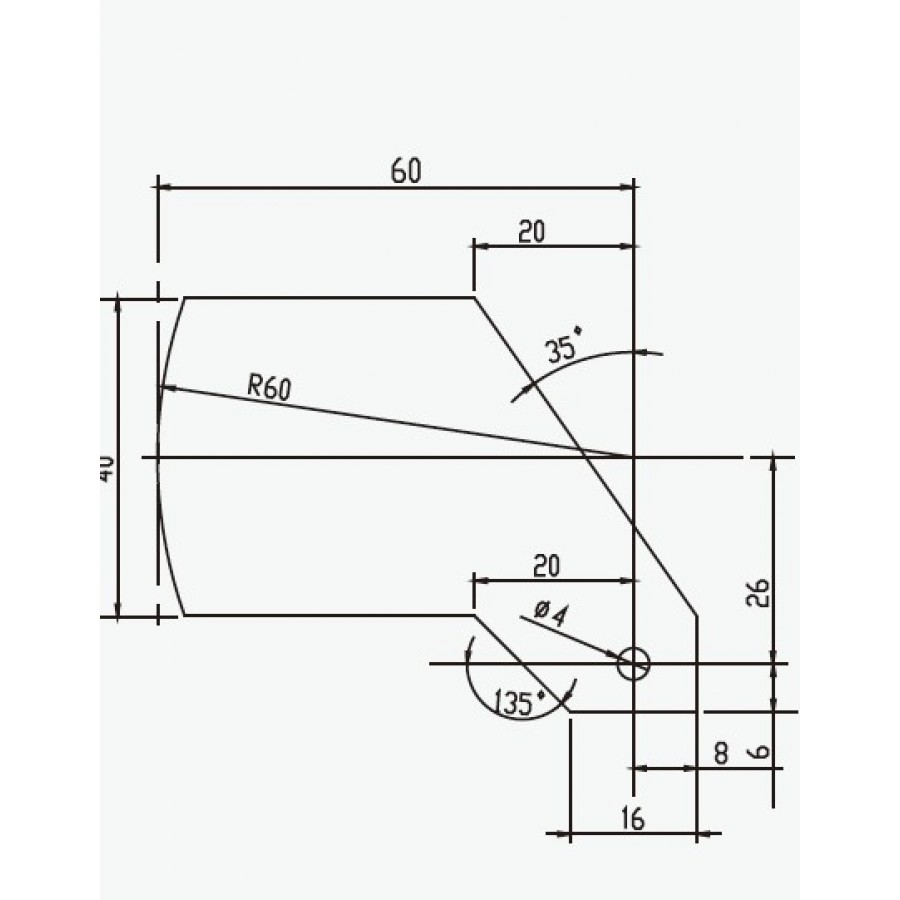 PRODUCT UNAVAILABLE SS316 Paddle 60*40*1.8mm