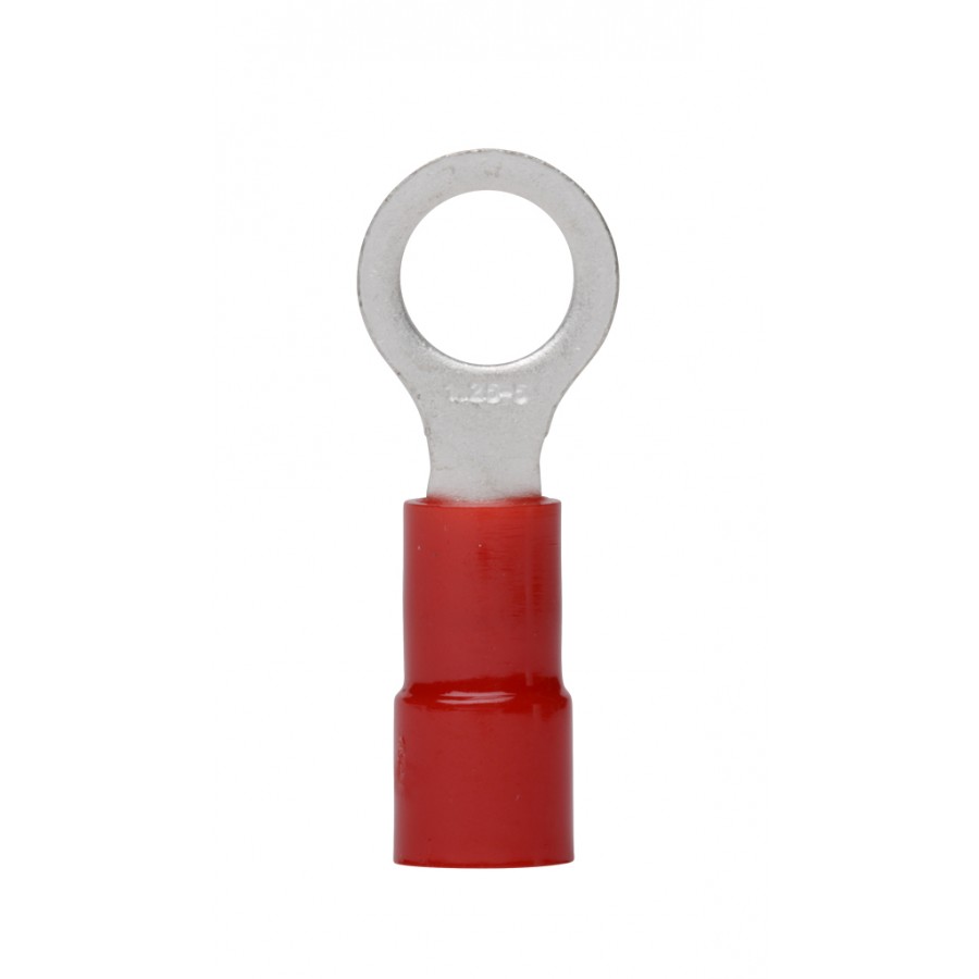 Z+F ring terminal, 20-18 AWG, red, M5 stud size. 