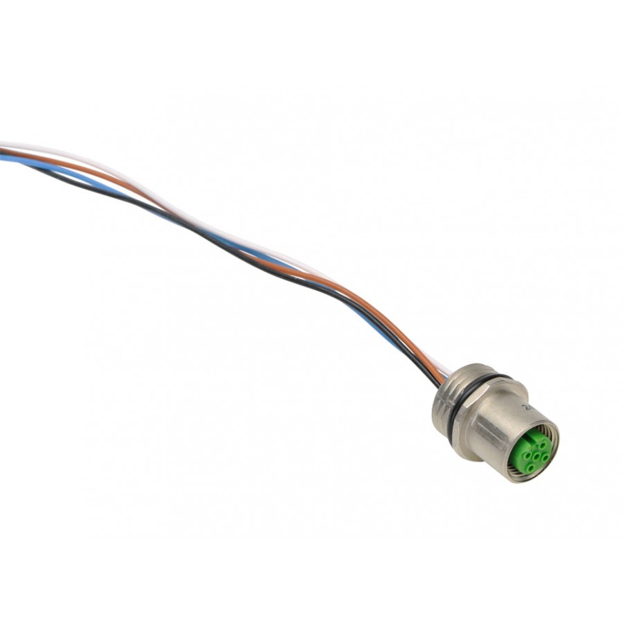 M12 Recep female 4 pole 0.5Mtr