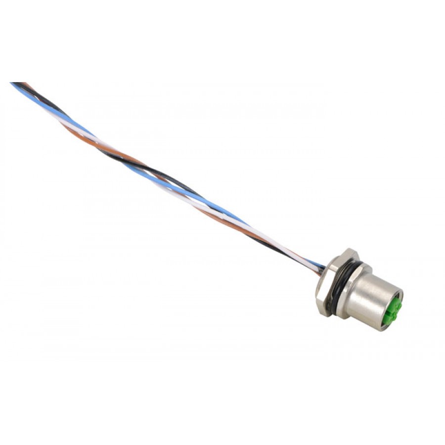 M12 Recep Female 4 pole 1Mtr