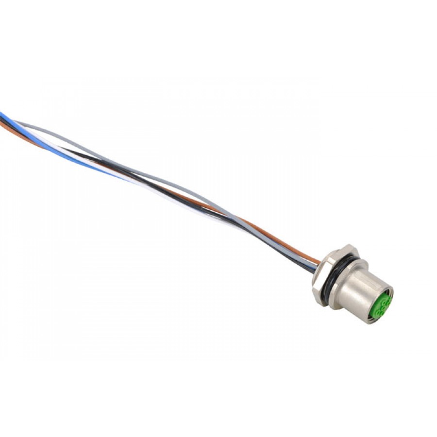 M12 Recep female 5 pole 0.5Mtr