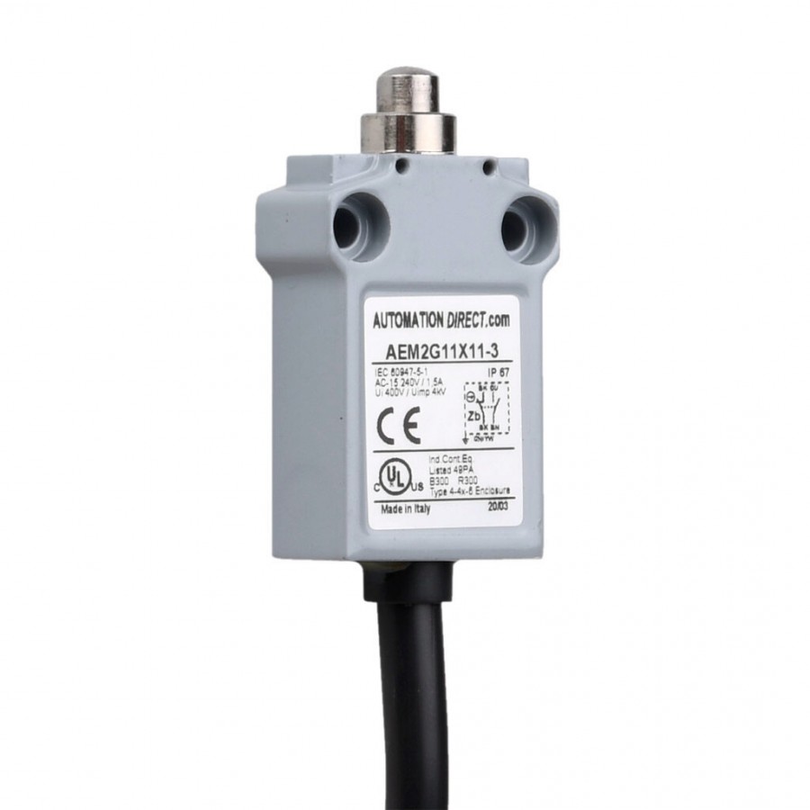 Limit switch, metal plunger