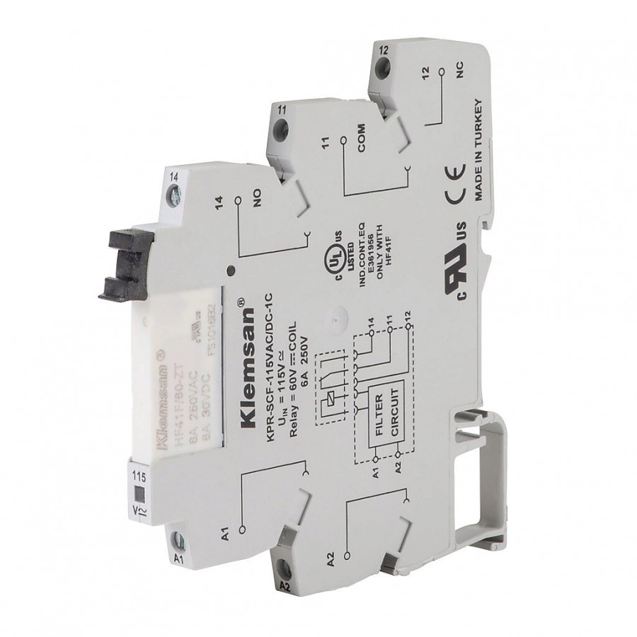Slim 6mm Rly 115VAC/VDC