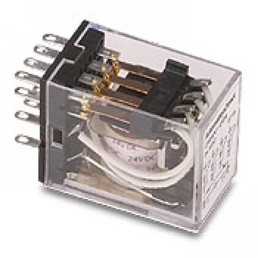 OBSOLETE. Cube Relay24VDC 2PDT 10Amp Diod
