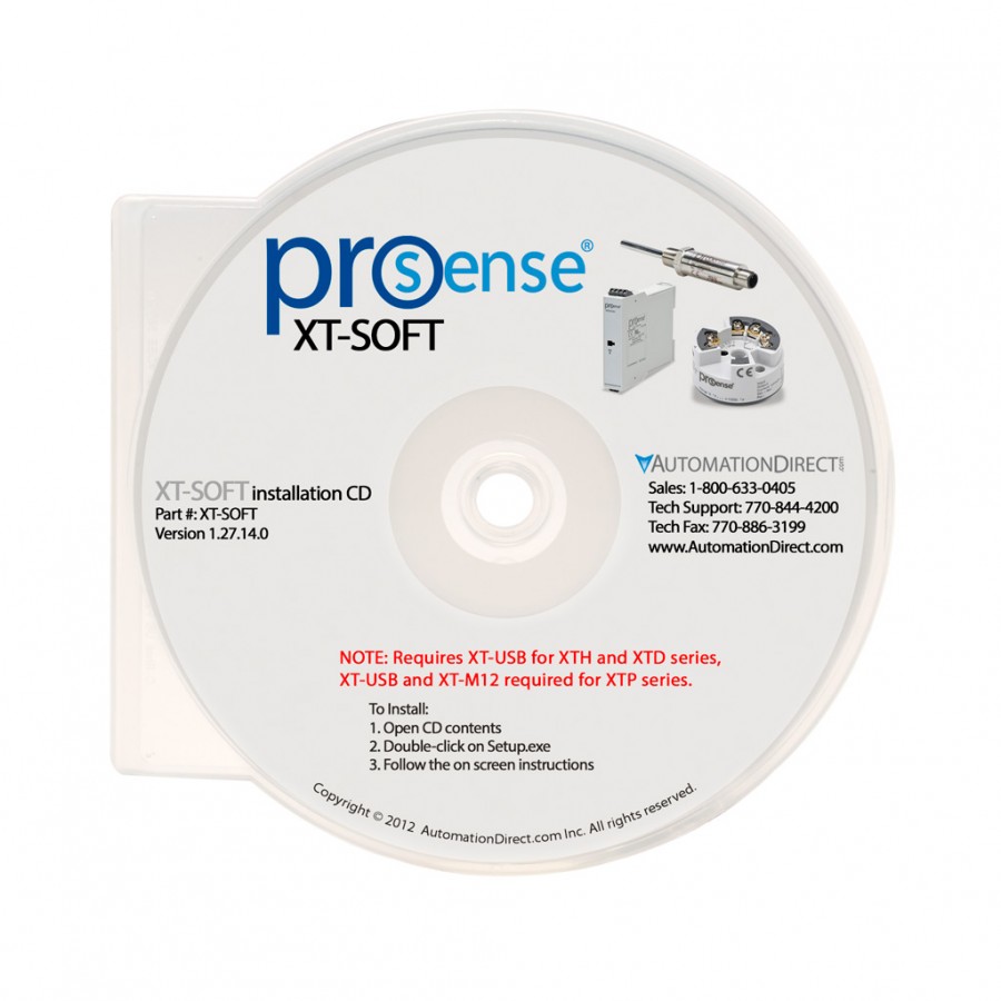 Configuration software CD for ProSense temperature transmitter