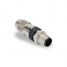 M12 male, 4-pole, 22 to 26 AW