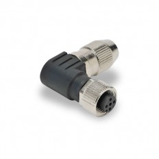 M12 female, 4-pole, 20-24 AWG