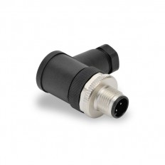 M12 male, 4-pole, 18AWG