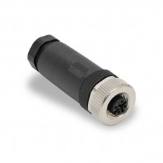 M12 female, 5-pole, 18AWG