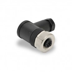 M12 female, 4-pole, 18AWG