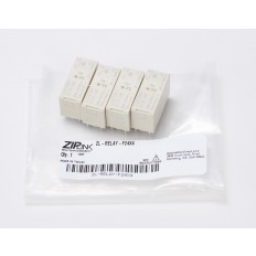 ZIPLink relay, replacement, 24 VDC (coil), 8A @ 250 VAC, 8A @ 30 VDC. Package of 4. For use with ZL-RRL16F-24-1 and ZL-RRL16F-24-2 relay modules.