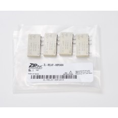 ZIPLink relay, replacement, 24 VDC (coil), 5A @ 250 VAC, 5A @ 30 VDC. Package of 4. For use with ZL-RRL16HDF-24-1 or ZL-RRL16HDF-24-2 relay modules.