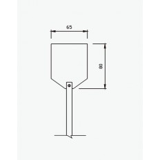 PRODUCT UNAVAILABLE SS316 Paddle 65*80*1.8mm