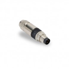 M8 male, 4-pole, 22 to 26 AWG