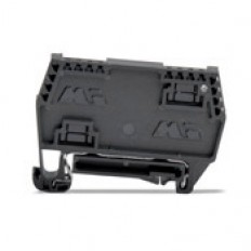 End bracket, black, 6mm 50 pk