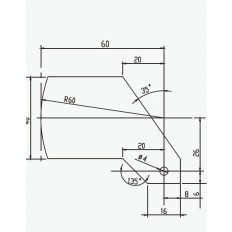 PRODUCT UNAVAILABLE SS316 Paddle 60*40*1.8mm