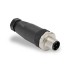 M12 male, 4-pole, 18AWG