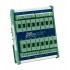 ZIPLink reduced-width stand-alone fuse module, 16-point, 5mm x 20mm fuses, 250 VAC/VDC, 8A / circuit, 35mm DIN rail mount. Fuses sold separately.