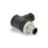 M12 male, 4-pole, 18AWG