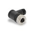 M12 female, 4-pole, 18AWG