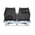End bracket, black, 6mm wide