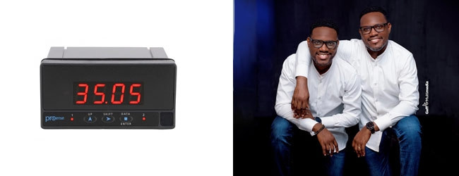 October Visual Conundrum Image combination. Digital panel on left and set of twins on right