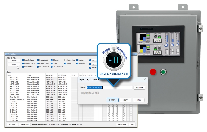 Timesaving Tag names C-more HMI