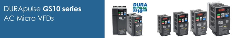 DURApulse GS10 series AC variable frequency drive banner