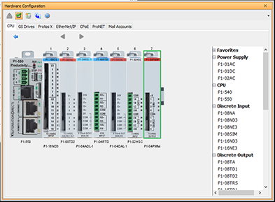 p1000-hardware-configuration-screen